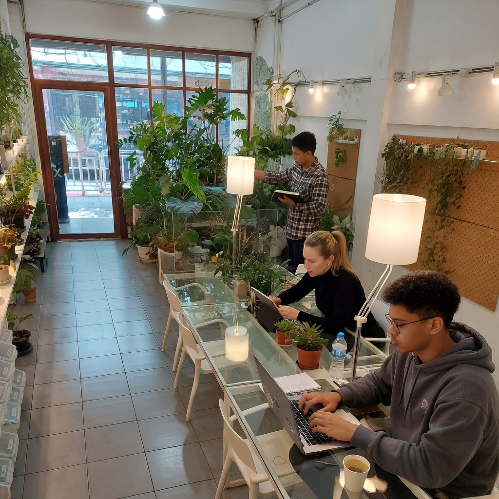 Plant workshop cafe